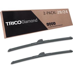 TRICO Diamond 28" + 24" Super Premium Automotive Replacement Windshield Wiper Blades (Set of 2), Passenger and Driver Side All-Weather Beam Wiper Blades for Select Vehicle Models (Item #25-2824)