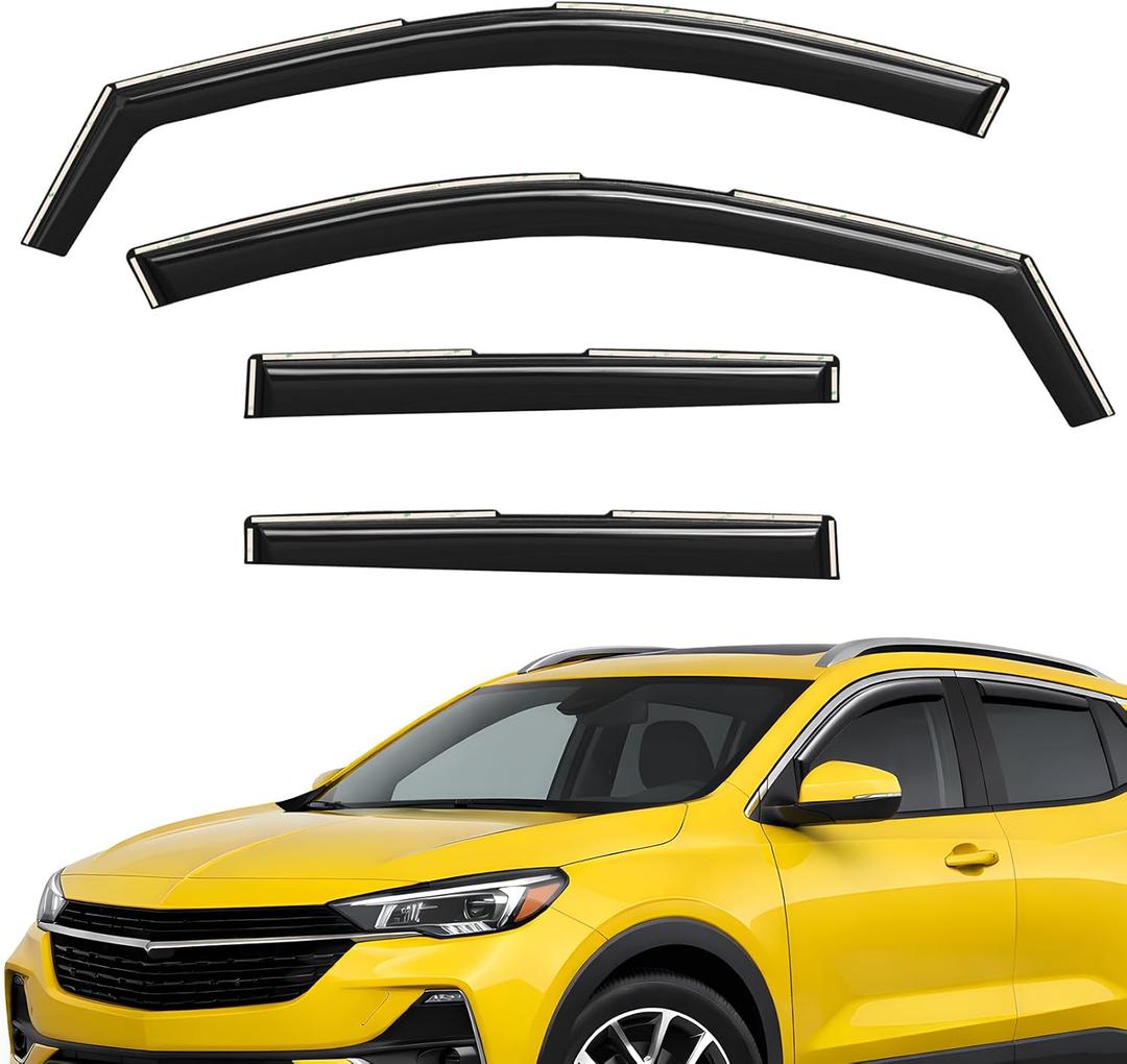 Extra Durable Window Deflectors in-Channel Window Visors Rain Guards Fit for Buick Encore GX 2020-2026, Sun Visors, Wind Vent for Shades, Exterior Car Accessories - 4 pcs. AG1034