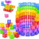 Feoxialy Magnetic Blocks - 52pcs Translucent Magnetic Cubes, Digit Building Blocks Magnet Toys for Kids, Rainbow STEM Creativity Toys 3+ Year Old Boys & Girls Toddlers Kids Christmas Birthday Gifts