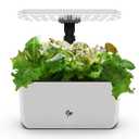 AeroGarden Harvest Lite in Cream, Soil-Free Indoor Hydroponic Garden with LED Grow Light for Year-Round Gardening of up to 6 Herbs and Vegetables