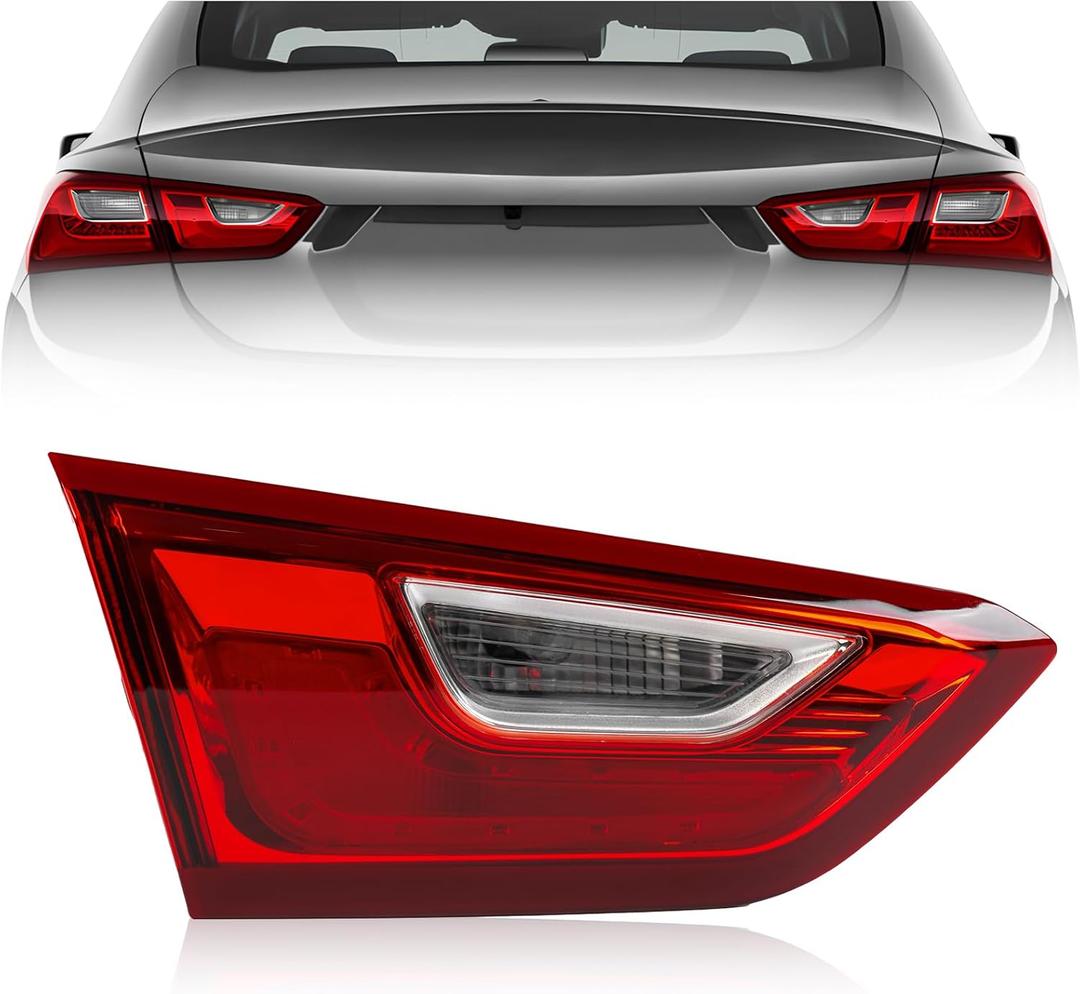 Halogen Inner Tail Light Assembly for Chevy Malibu 2016-2023, Halogen Rear Running Reversing Light Inner Tail Lamp Taillight Assembly for Chevy Chevrolet Malibu 84130996 GM2802114C, Driver Side