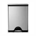 Simplehuman 50 Liter / 13.0 Gallon Rectangular Kitchen Step Trash Can, Brushed Stainless Steel