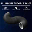 12 Inch 12ft Aluminum Ducting-4 Layer Protection Dryer Vent Hose for HVAC Heating Cooling Ventilation and Exhaust, 2 Clamps Included