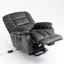 ERYE Lay Flat 160° Electric Power Lift Recliner Chair for Elderly with Massage and Heat, Modern Recliner&Armchair w/2 Remote Controls & Side Storage Pockets for Home Office Apartment Living Room, 33.5"