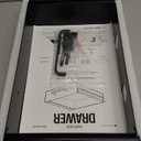 Under Desk Drawer Slide Out Attachment - Carbon Steel Undermount Table Drawer with Cable Management, Pull Out Add-On Storage for Office & Standing Desks (13" x 8" x 2.8") (Medium)