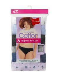 Hanes Women's Panties Pack, High-cut Cotton Briefs, Hi-cut Cotton Underwear, 6-pack (Colors May Vary)