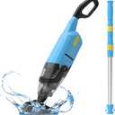 EFURDEN Pool Vacuum for Above Ground Pool, Cordless Handheld Rechargeable Pool Cleaner with Running Time Up to 90 Minutes for Sand and Debris, Ideal for In-Ground Pools, Spas, and Hot Tubs (Blue)