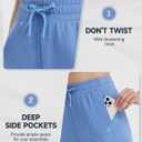 baleaf Womens 12" Long Bermuda Shorts Knee Length Cotton Athletic Shorts Sweat Casual Lounge Walking Summer (Blue, XXL)