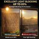 Barydat 2 Pcs 4 x 16.4 ft Reed Fence Roll, 85% Shade Bamboo Privacy Screen, Natural Decorative Reed Fencing for Outdoor Garden Backyard Patio Balcony