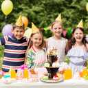 6 x Geiserailie 3 Tier Woodland Themed Party Cupcake Stand Decorations Safari Animals First Birthday Cupcake Holder Decor Jungle Dessert Tower for Baby Shower Birthday, Camping Party Supplies