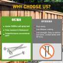 #9 x 1-1/2" SD Connector Screws, 500 pcs 1/4" Hex Drive Heavy-Duty Joist Hanger Screws for Decking,Framing, and Wood-to-Wood Connections, Mechanical Galvanized