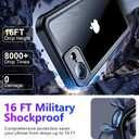 Temdan Compatible with iPhone 16e Case Waterproof, Built-in Screen & Camera Protector IP68 Underwater Full Body 16FT Military Dropproof Shockproof Phone Case for iPhone 16e 6.1"-Black/Clear
