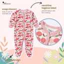 Baby Girl Footies Romper - 100% Cotton, Soft Casual Outfit with Cute Designs for Newborn to 24 Months Infant Girls (Pink)