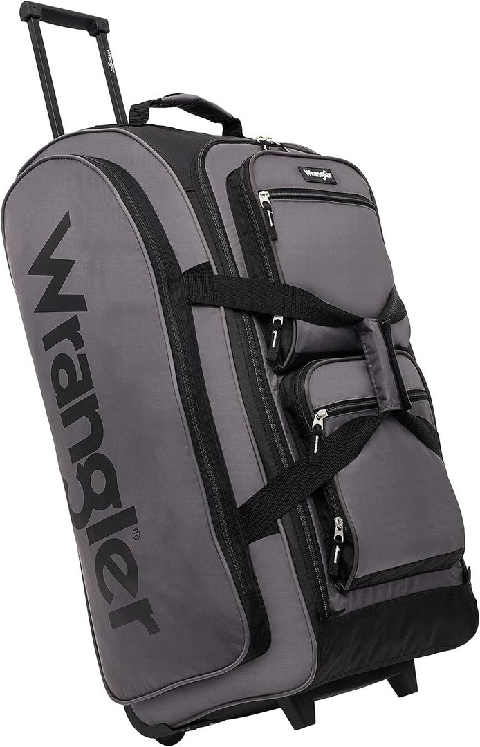 Wrangler Wesley Rolling Duffel Bag (Charcoal)