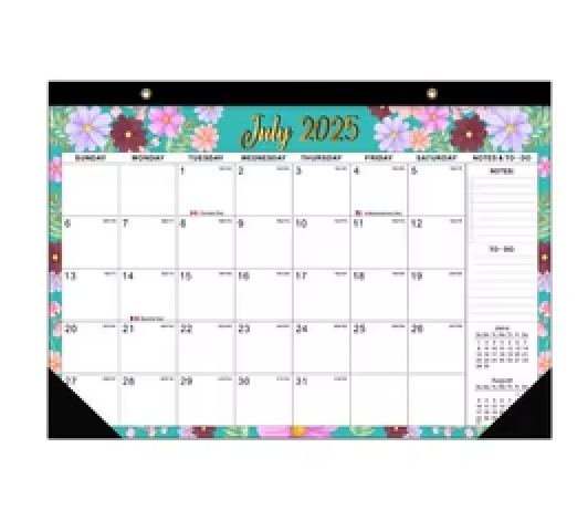 Wall Calendar Desk Calendar Monthly with Corner Protectors,18 Months, Thick Paper, To-do List and Notes, Suitable for Home, Office, Classroom  