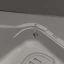 SpaceTime Large Cat Litter Box with High Sides,Cat Boxes for Indoor Cats,Cat Litter Pan for Kitty,Litter Box with Low Entry,Easy to Clean,Anti-Splashing(Grey)