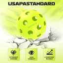 2 x Pro-Grade 40-Hole Outdoor Pickleball Balls - Pro-Player Tested with Wind-Resistant Design, Built for Durability & Precision for Competitive Play (6, Green)