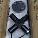 GLOBE Electric 61182 4-Light Semi-Flush Mount Ceiling Light, Matte Black Finish, Open Geometric Frame, Flame Tip Edison Bulbs Included, Modern Industrial Design