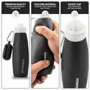 2-in-1 Dog Walking Kit – Portable Dog Pee Cleaning Bottle with Detachable Poop Bag Dispenser (Black)