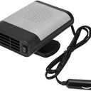 Window Demister, 12V Car Portable Electric Window Heater Heating Dryer Windshield Fan Defroster Demister (Grey)