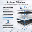 Waterdrop G3P600 Reverse Osmosis System, 8 Stage Tankless Reverse Osmosis Water Filter, NSF/ANSI 42 & 53 & 58 & 372 Certified, Under Sink RO System, 2:1 Pure to Drain, Smart LED Faucet