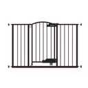 Ingenuity Easy Open Baby Gate & Dog Gate, Hands-Free Open Patent-Pending Foot Pedal, 27.5"-52" Wide, 28" Tall, Hardware or Pressure Mounted, Install in Doorway, Bottom of Stairs, or Wall - Espresso