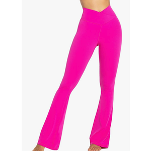 Sunzel Flare Leggings, Crossover Yoga Pants with Tummy Control, High-Waisted and Wide Leg, Size S
