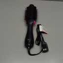 Hair Dryer Brush Blow Dryer in One, Upgraded 4 in 1 Hair Dryer and Styler Volumizer with Negative Ion Anti-frizz Ceramic Titanium Barrel Hot Air Hair Straightener Brush (Black/Pink)