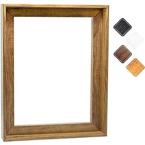 Canvas Floating Frame, Picture Wall Art Painting Frame for Finished Canvas Painting 1-1/4 Deep Picture Art Wall Decor. (Light Brown, 20x24)