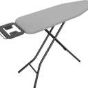 Yaheetech Foldable Ironing Board, Heavy Duty Iron Board with 9 Adjustable Heights, 4 Layer Cover and Safety Iron Rest, 52X14 Compact and Space Saver Iron Board for Home Laundry Room Use, Gray (52"L x 14"W)