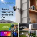 aosu Wireless Indoor/Outdoor Security Camera Kit with aosuBase Local Storage, 2K with 6X Zoom, 4-View Live, Cross-Camera Person Timeline, PIR + AI Human Detection, Color Night Vision, 4-Cam-Kit