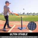 GoSports Baseball & Softball Batting Tees - Choose Jr. or Standard - Adjustable Rubber Hitting Tee