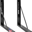 Buyers Products 1701015 Heavy Duty Welded Black Structural Steeling Mounting Brackets for Underbody Truck Tool Box, Set of 2, 24 x 24, Corrosion Resistant, Universal Hole Pattern For Quick Mounting