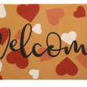 FUND AMLIGHT Valentines Day Welcome Doormat - Outdoor Indoor Entrance Front Doormat Decoration - 1'5" x 2'5" Non Slip Large Indoor Love Heart Welcome Doormats