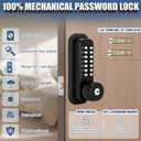 New Upgraded Gen-2 Mechanical Door Lock,Password & Key Two Unlocking MethodsWaterproof Outdoor Gate Lock with Keypad,Supports One-Touch Hold Openfor Various Indoor and Outdoor Doors