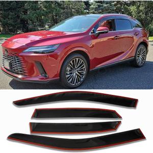 Side Car Window Visor Vent Deflectors Rain Guards Compatible with Lexus RX 350 350h 500h 2023 2024 2025, Vent Deflector Window Rain Guard Sun Shade Visors, Car Accessories 4PCS-Smoke