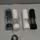 FORLIM Electric Salt and Pepper Grinder Set, USB Rechargeable, Automatic Salt Pepper Mill Grinder with Dust Cover, One-Button Control, Adjustable Coarseness, Warm LED Light (2 Packs, Black&White)