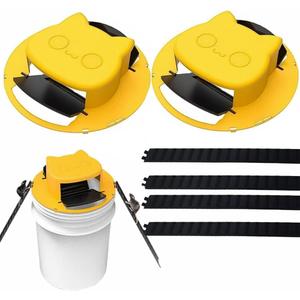 2 Pack Mouse Rat Trap Bucket Lids | Multi-Catch Auto Reset 5 Gallon Mouse Bucket Indoor for Home | Bucket Trap for Mice & Rats | Reusable Indoor & Outdoor Mouse Traps Bucket