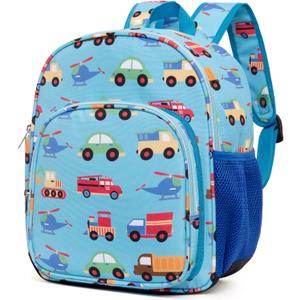 CLUCI Toddler Backpack for Boys Kids Backpacks Preschool Kindergarten Child Bookbag Travel Cute Daycare Bluey Backpack Cars (A01-blue Car404)