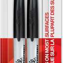 Sharpie Retractable Permanent Markers, Ultra Fine Point, Black, 2 Count