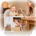 Baby High Chair, High Chairs for Babies and Toddlers, Light Weight Portable Highchair, Comfortable Feeding, Multi-Use Easy Clean High Chair (Beige)