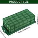 Hahood 12 Packs Floral Foam Cage Rectangle Flower Cage Holders with Floral Foam Flower Arrangement Supplies for Fresh Flowers, Home Wedding Decorations, 11.8 x 4.3 x 3.1 Inches
