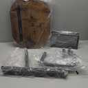 Fashion TV Tray Table with Large Tabletop, Adjustable Sofa Table with Storage Baskets, Strong Metal Frame, Tv Dinner Tray Table for TV Watching, Meals, Snacks (Oval, Brown, 16.93inch x 12.6inch)