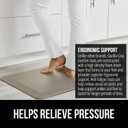 GORILLA GRIP Comfortable Cushioned Kitchen Mats for Floor, Waterproof and Stain Resistant Soft Top, 3/4 Inch Thick Ergonomic Standing Desk Anti Fatigue Mat, Foam Supports Ankles and Feet, 17x24, Taupe