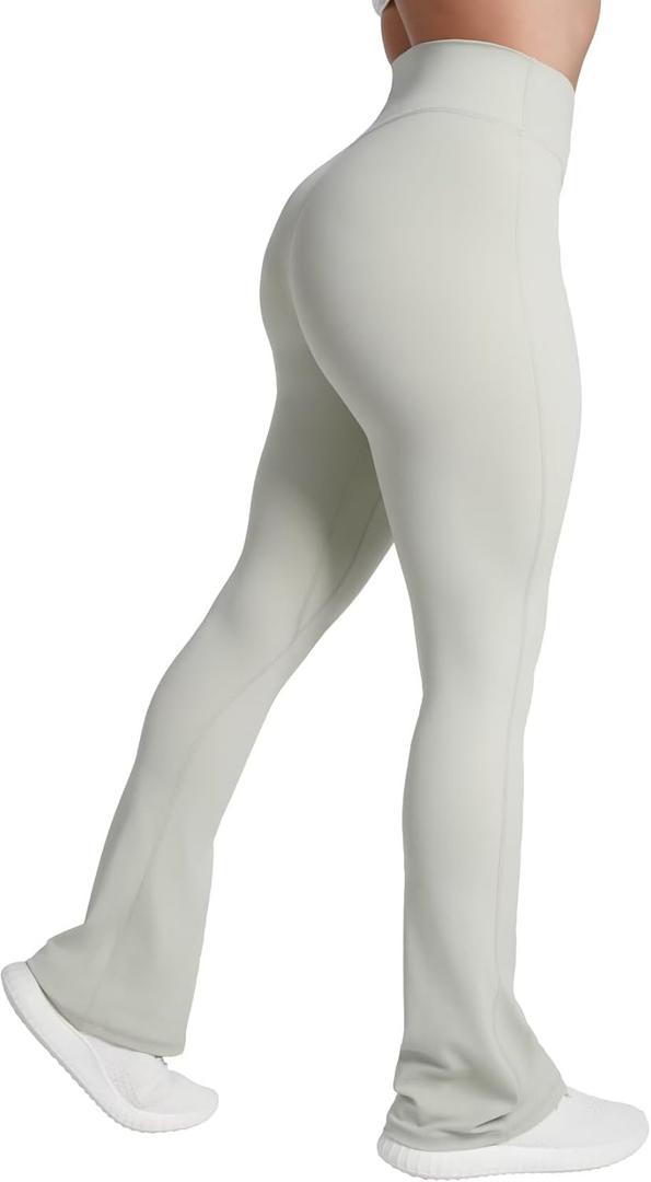 Sunzel High Waist Mini Flared Leggings for Women, Tummy Control Casual Flare Yoga Pants for Yoga Workout Gym (XL)