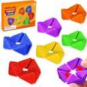 Fidget Sensory Toys for Kids - 6Pack Quiet Textures Sensory Flip Cube for ADHD, Anxiety & Stress Relief, Non-Toxic Durable Desk Fidgets for Classroom, Home & Travel, for Toddlers & Teens