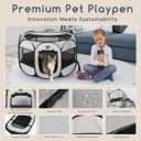 Portable Pet Playpen for Dogs & Cats Foldable Indoor/Outdoor Exercise Pen, Waterproof Puppy Tent, Lightweight Pop-Up Dog Crate with Self-Locking Zipper Door, Collapsible Travel Enclosure