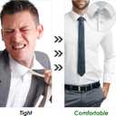 8 x 9Pcs Collar Extenders Button for Mens Shirts, Neck Extender Sewing Buttons Extender for Dress Shirts, Suits Cuffs, Coat, Jeans Pants for Men and Women (Black, White, Silver)