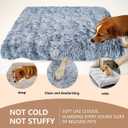 Plush Square Dog Mat, Cat Mat, Easy Wash, Non-Slip, Super Soft Deep Sleep Pet Bed, Suitable for Large, Medium and Small Dogs. (Gray, X-Large)