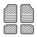 4-Piece All-Weather Car Mat with Universal Fit Design, Durable Rubber Car Floor Mats , Waterproof for Cars Trucks SUV (Black)